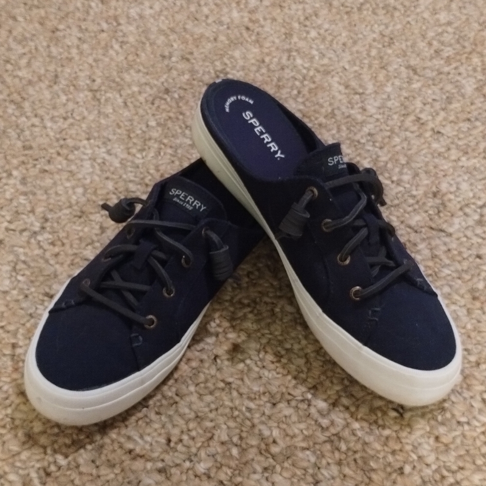 Sperry Navy Blue Backless Sneakers